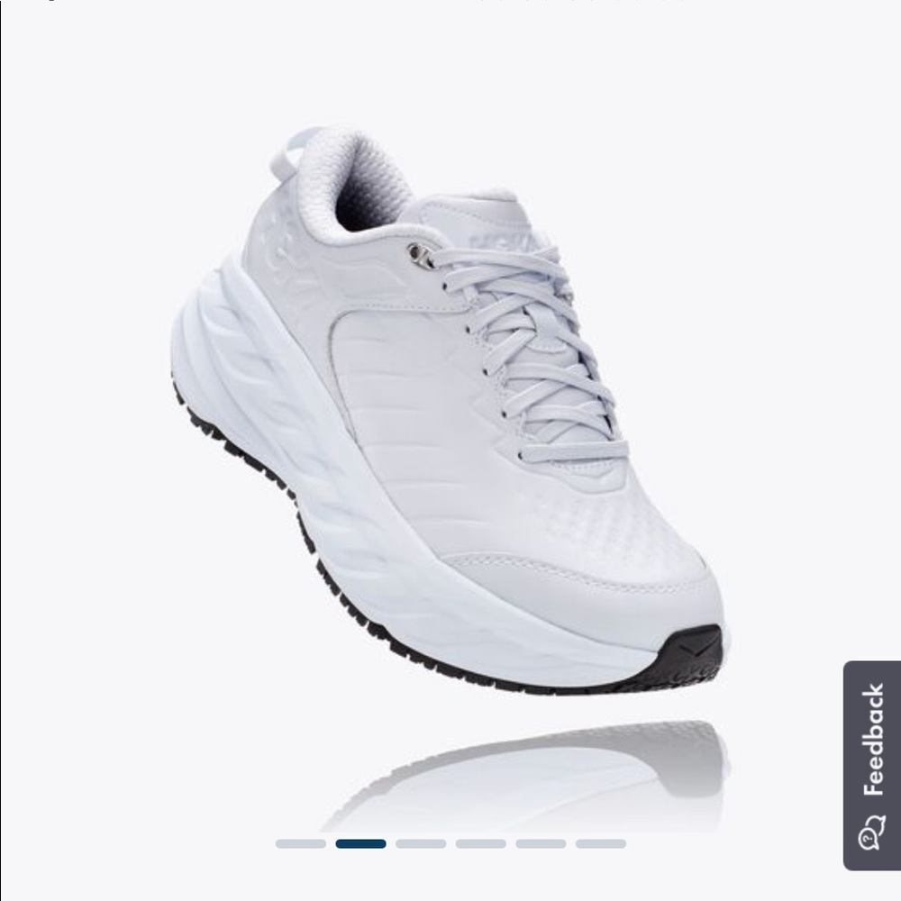 HOKA Bondi SR White Leather